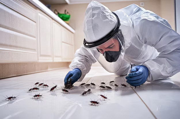 pest control expert removing