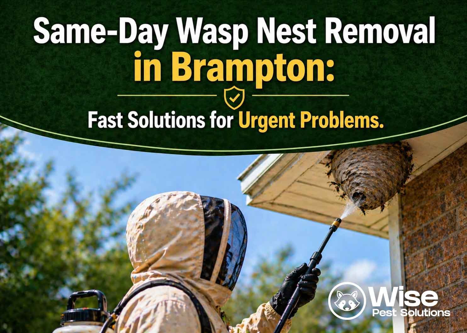 Same-Day Wasp Nest Removal in Brampton Fast Solutions for Urgent Problems