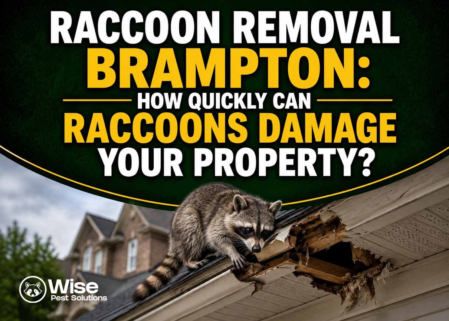 Raccoon Removal Brampton How Quickly Can Raccoons Damage Your Property